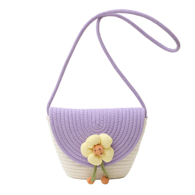 Cute Flowers Straw Bag Women's Summer New Fashion
