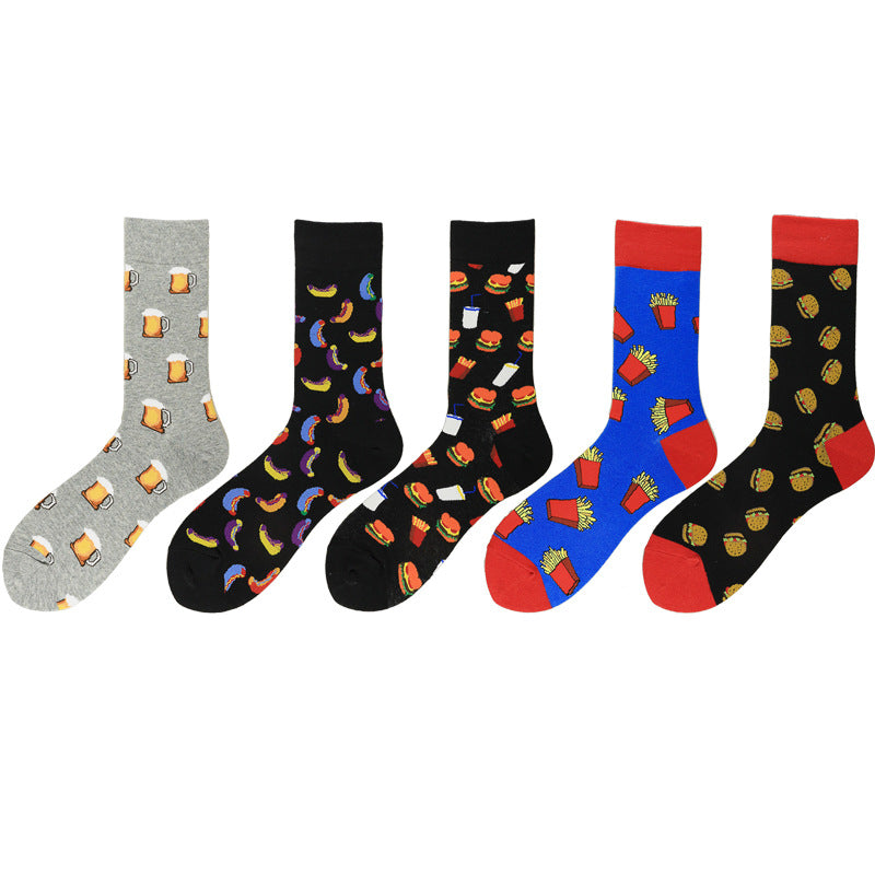 Creative and Versatile Food Cotton Tube Socks