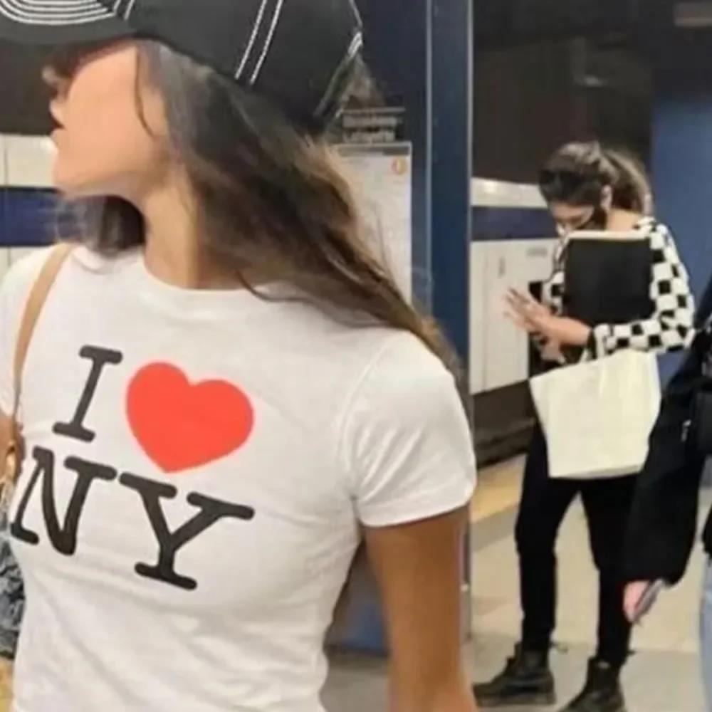 Fashion Letter Print Cute Streetwear T-shirt Short Sleeve Women