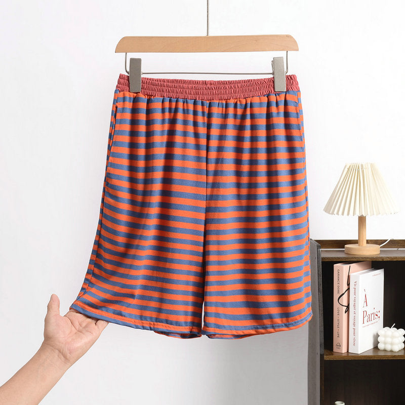 Japanese-style Loose-fitting  Wearable Large-size Bit-cotton Loungewear Pants