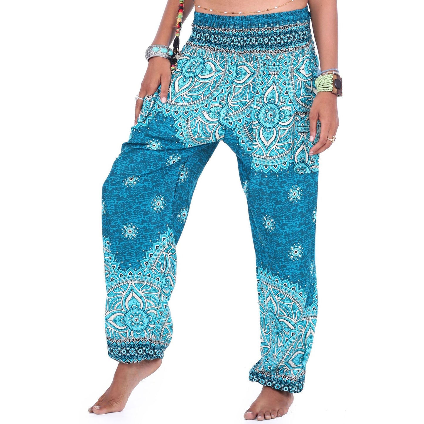 Ethnic Digital Printing Women's Ankle-tied Loose Sports Yoga Pants Leisure Bloomers Dance Pants