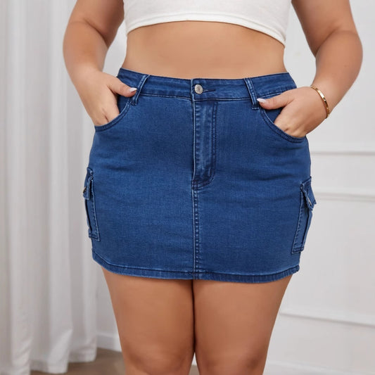 Womens Solid-Color High-Waist Slim-Fit Bodycon Skirt