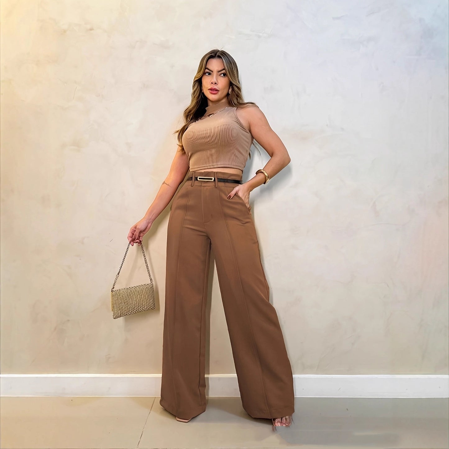Small Casual Mopping Narrow Version Straight-leg Pants