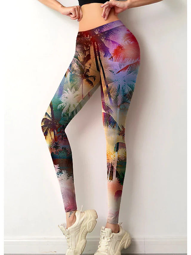 Positioning Flower Bottoming Sports Yoga Pants