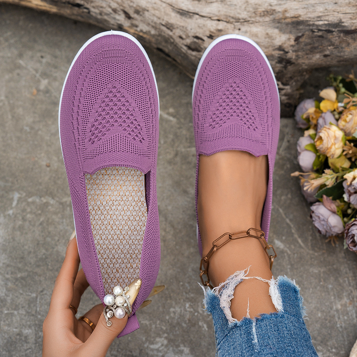 Women's Shoes Summer New Women's Mesh Surface Shoes Casual Fashion