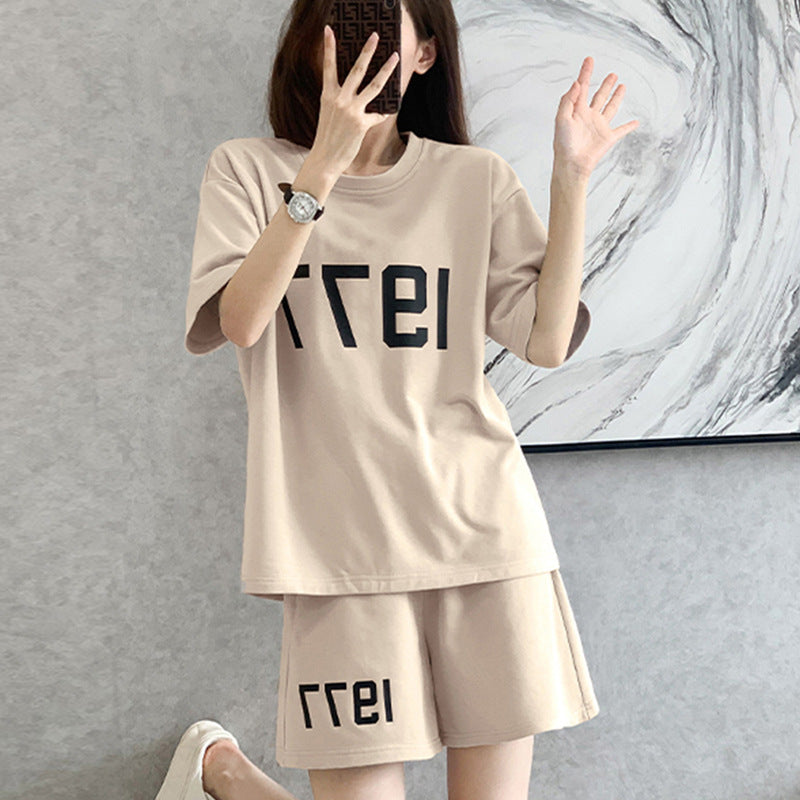 Summer Shorts Sportswear Suit Women's Fashionable Loose Short Sleeve Casual Two-piece Suit