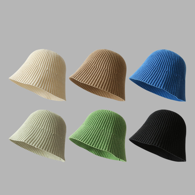 Girls' Solid Color Woven Bucket Hat