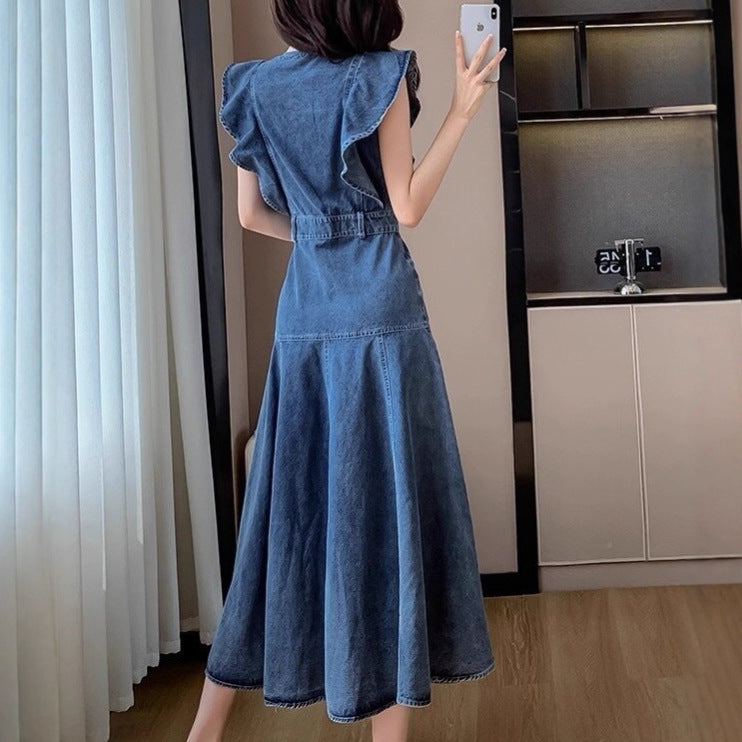 Elegant And Chic Denim Dress For Women