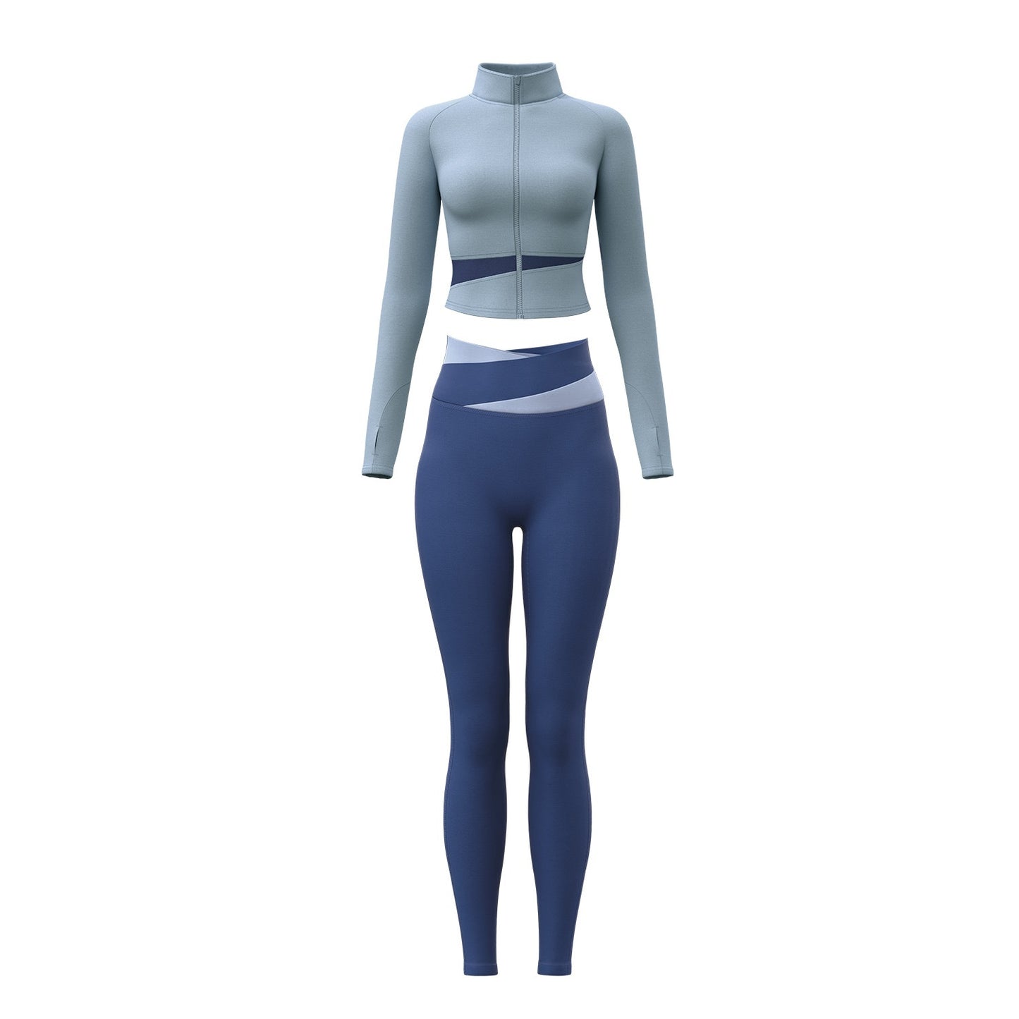 Juyi Tang Peach Color Matching Yoga Suit Nude Feel High Elastic Female