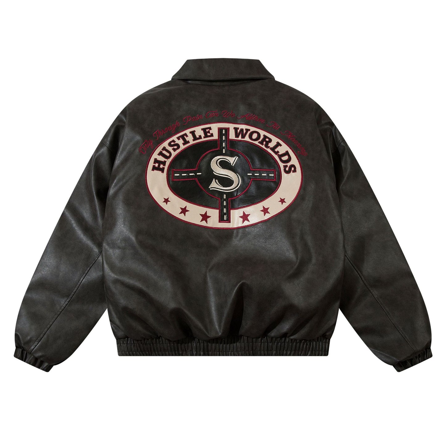 Letter Embroidered Stand Collar Men's Baseball Thermal Cotton-padded Coat