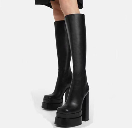 Double Layer Waterproof Thick Soled Over The Knee Riding Boots
