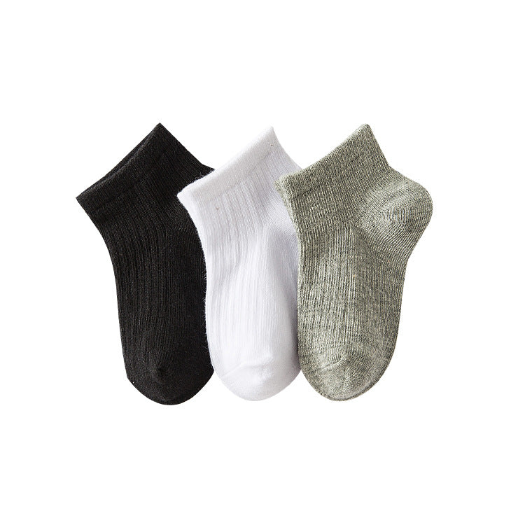 Vertical Solid Color Student Tube Socks Cotton