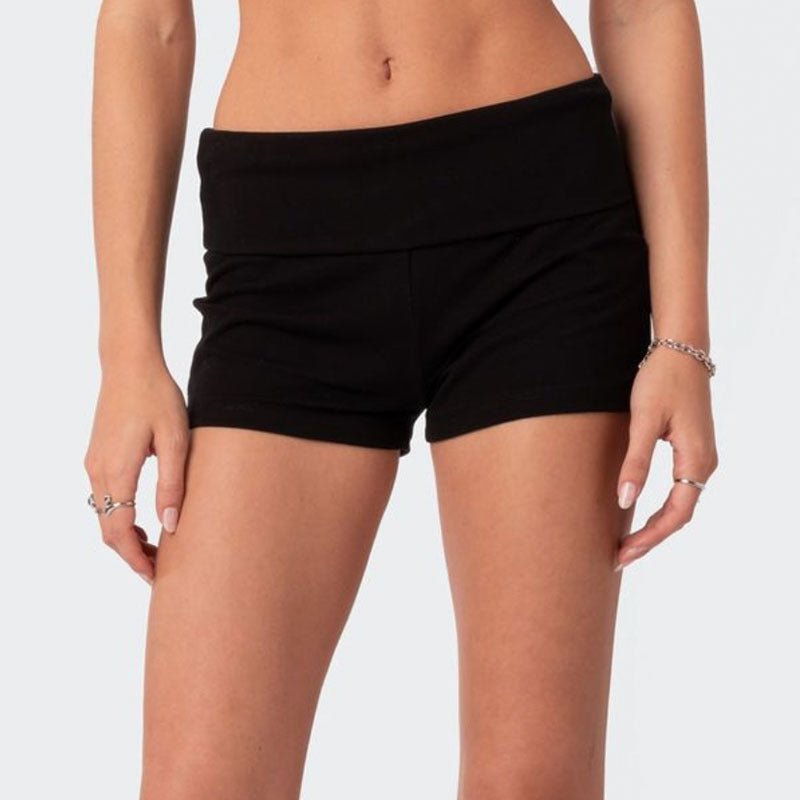 Women's Skinny Letter Print Pattern Casual Shorts