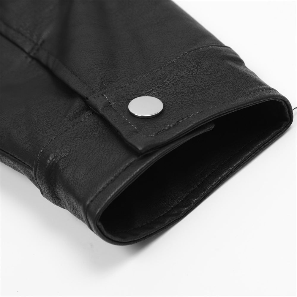 Men's Punk PU Leather Motorcycle Jacket