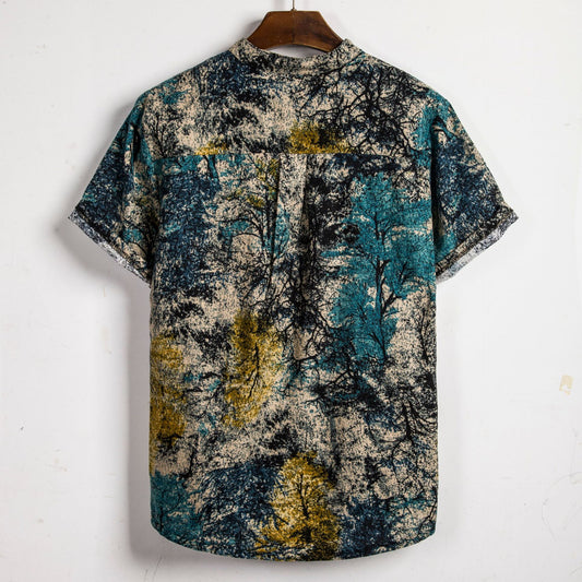 Men's Floral Short Sleeve Shirt