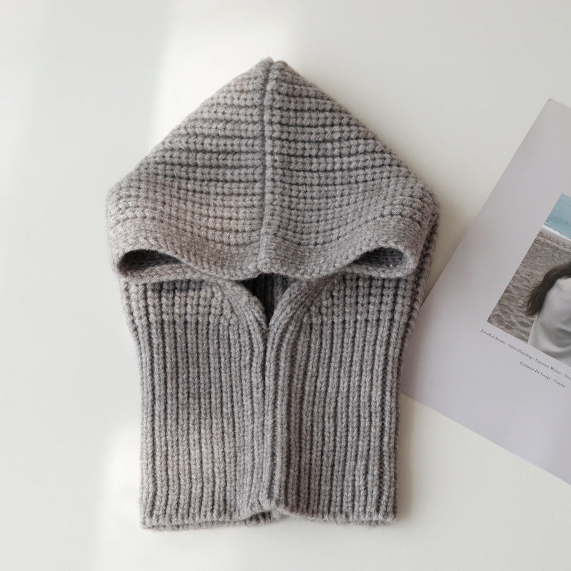 Warm Neck Wrap Wool Hat