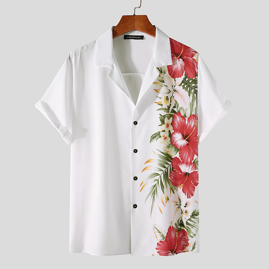 Printed Beach Shirt For Leisure In Europe And America