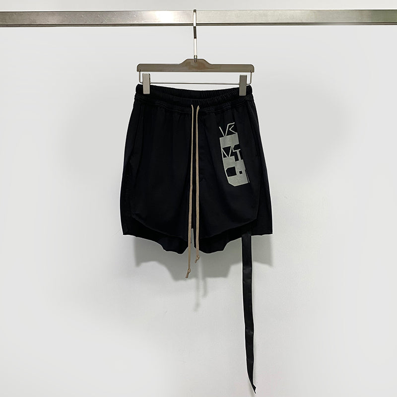 Double Line New Streamer Mid-rise Cotton Shorts