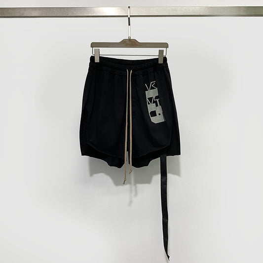 Double Line New Streamer Mid-rise Cotton Shorts