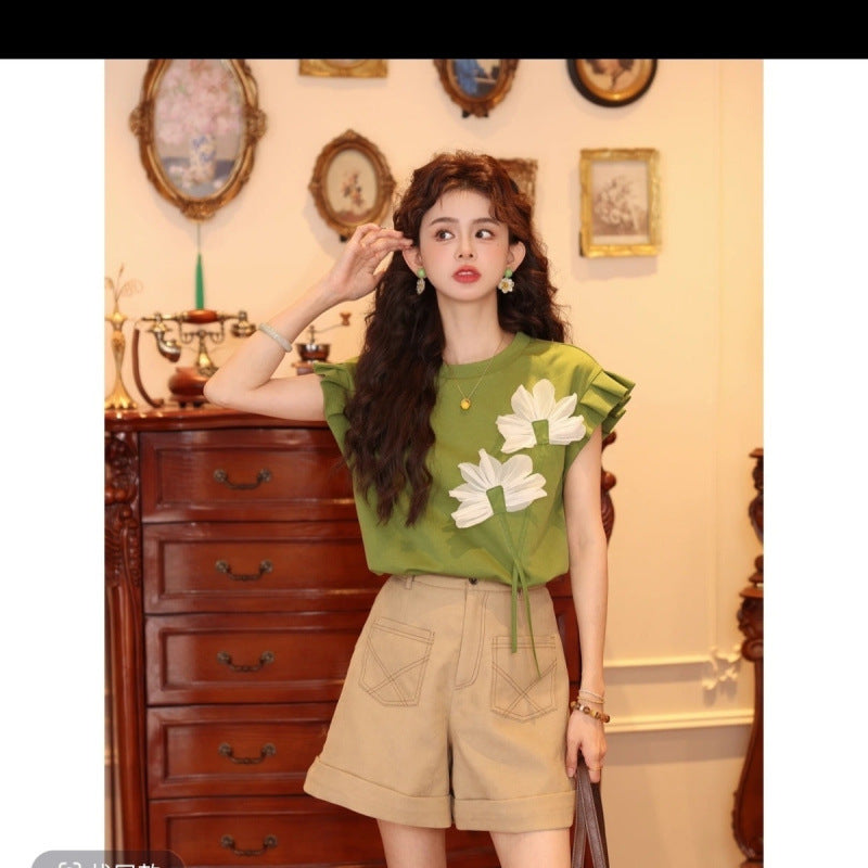 Summer New French-Style Short-Sleeve T-Shirt For Women