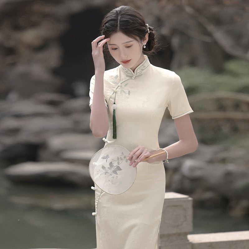 Girl's New Chinese Style Polyester Temperament Dress