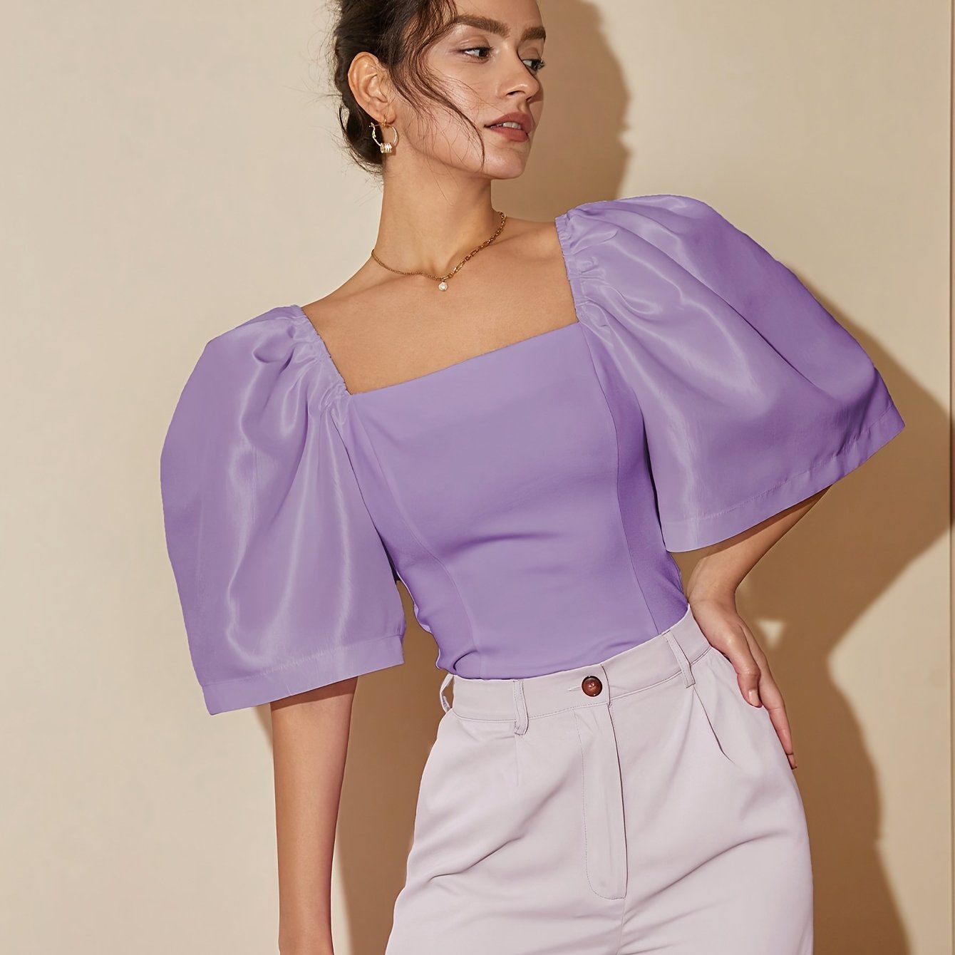 European And American Polyester Elegant Top
