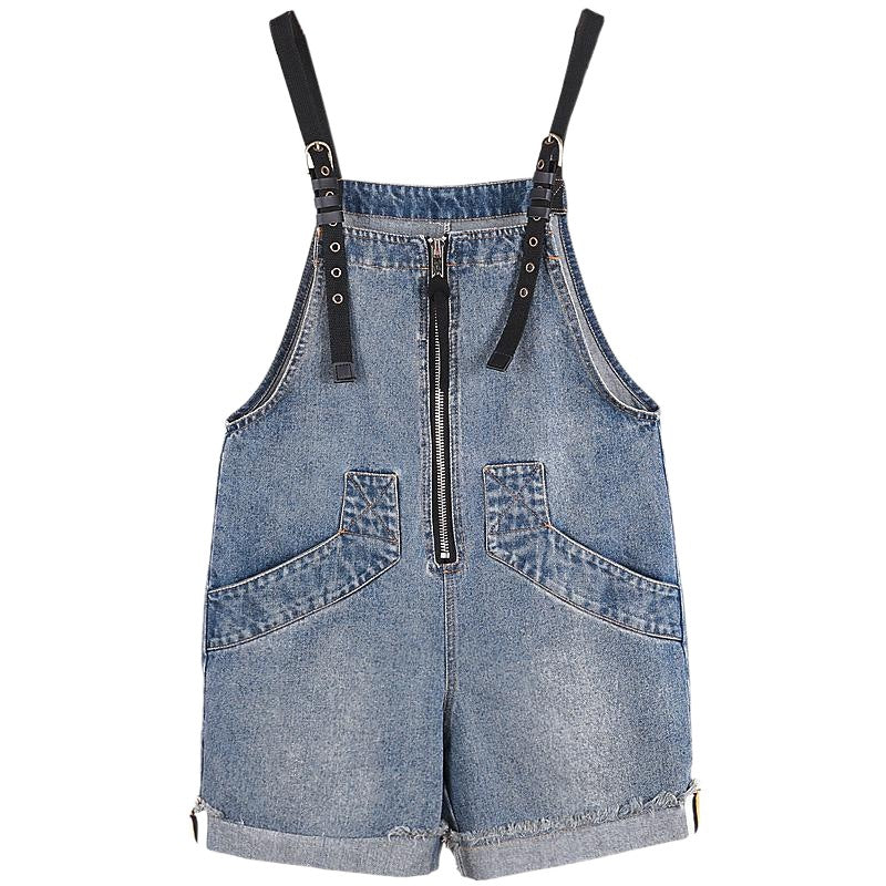 Women's Summer Denim Fashion Casual Loose One-piece Shorts