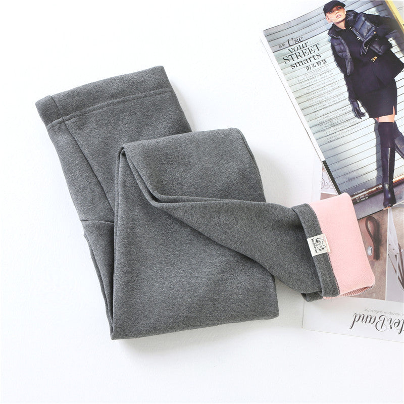 Maternity bottoming trousers with fleece