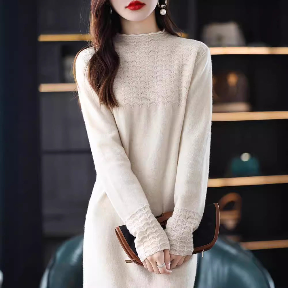 Midlength Knitted Base Sweater Dress