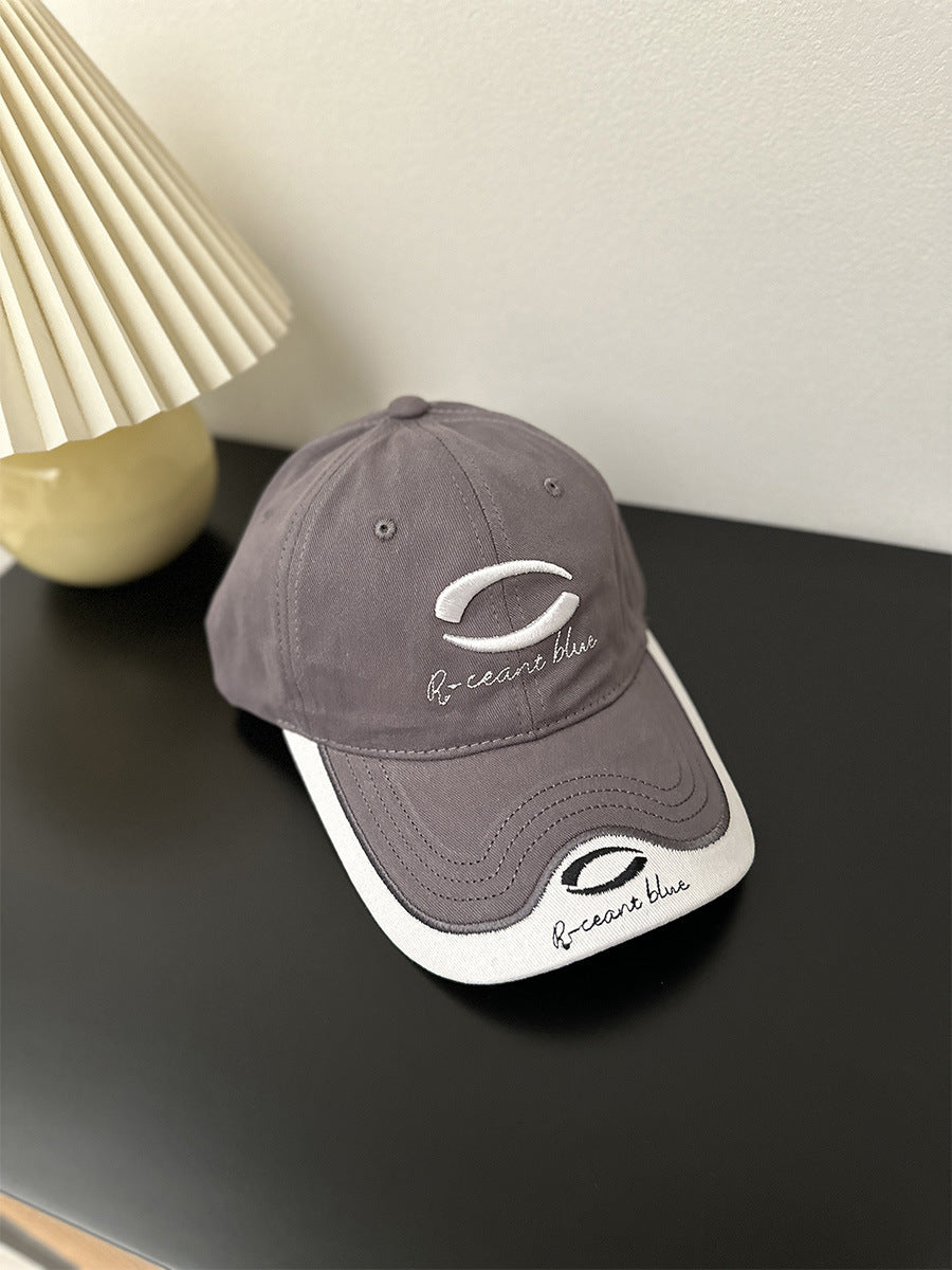 Patchwork Color Big Head Circumference Baseball Cap Outdoor Embroidered Sun Protection Sun Hat