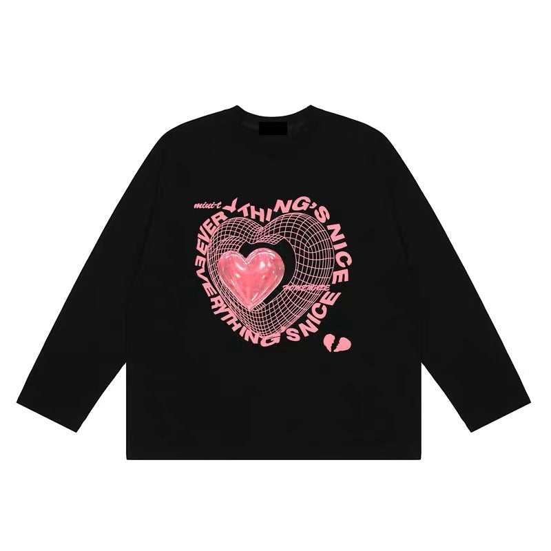 Love Long Sleeve Sweater Women's Thin Ins Loose