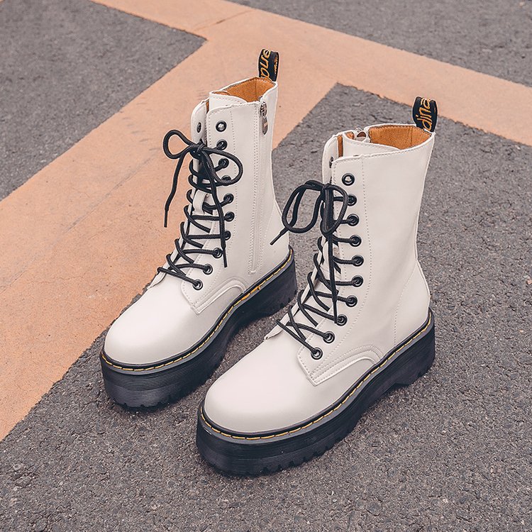High Tube Lace-up Locomotive Platform Boots