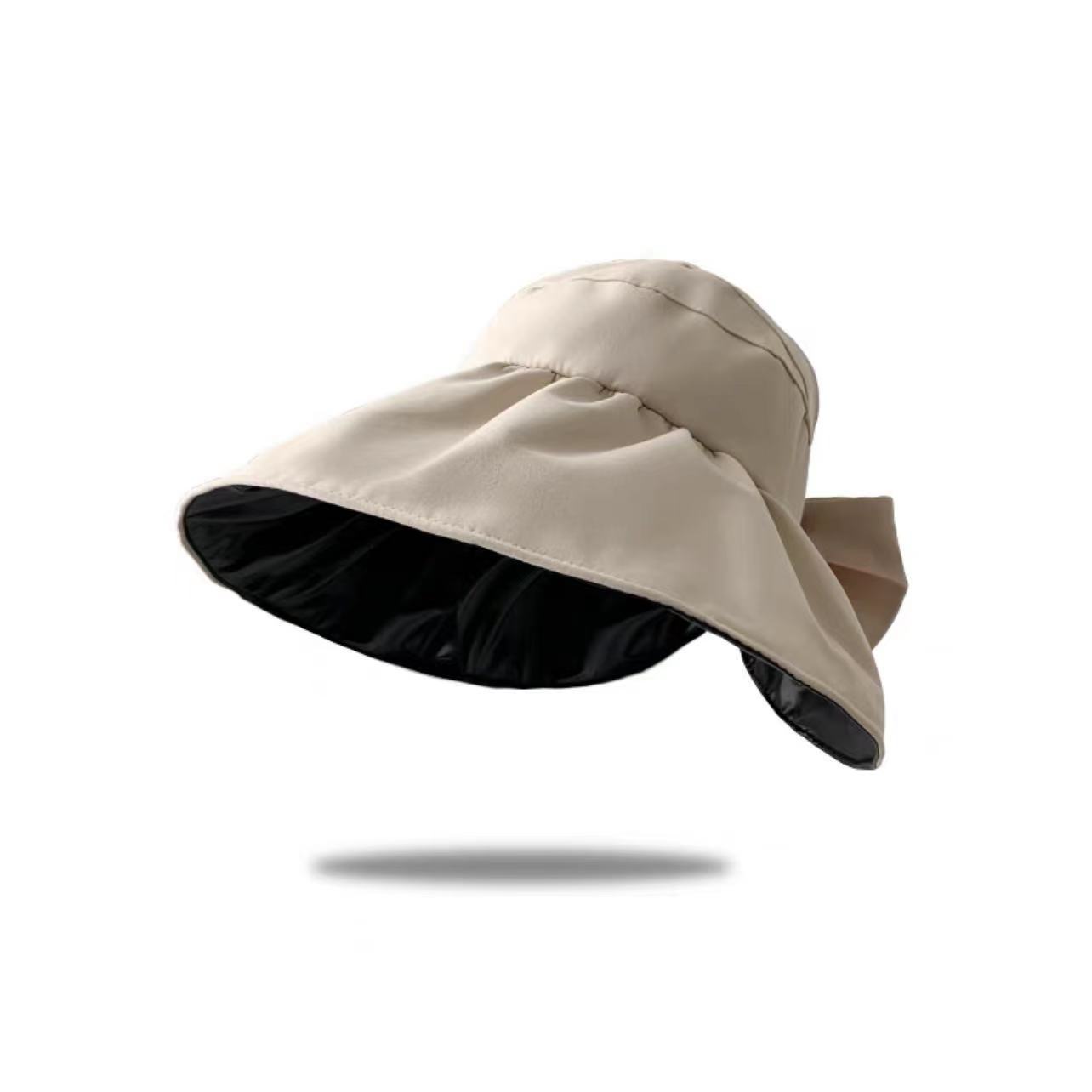 Bow Air Top Bucket Hat Vinyl Sun Protective Sunshade