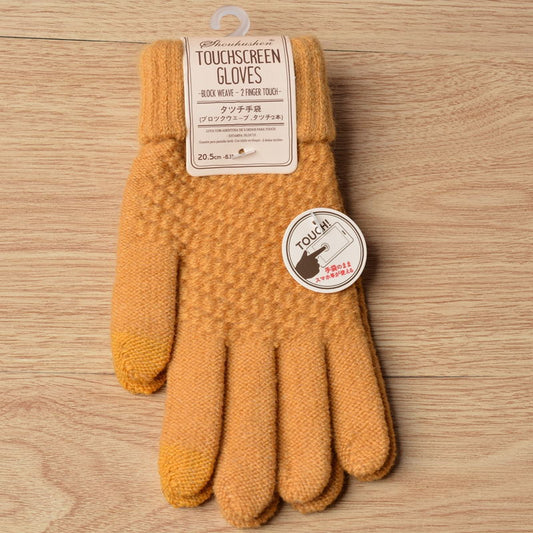 Strikhandsker Dame Jacquard Touchskærm Varme Mode Vinterhandsker