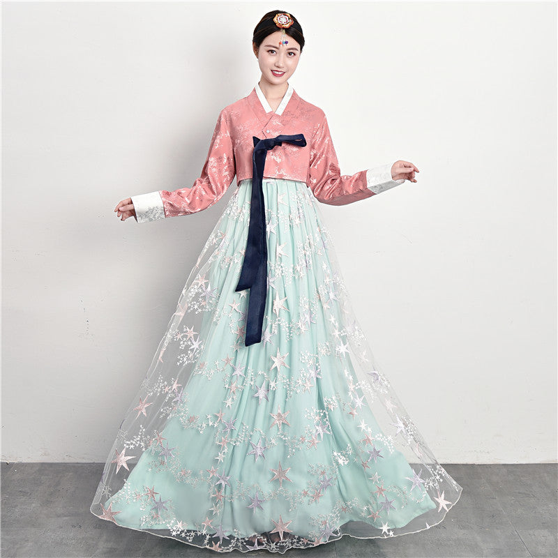 Traditional Court Korean Ethnic Dance Performance Dress
