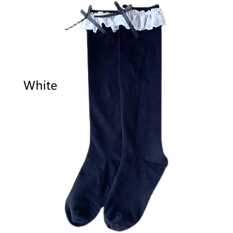 Women's Spring Bow Tie Socks Maid