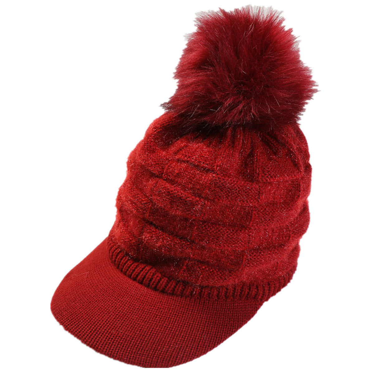 Thick Jacquard Square Knitting Wool Warm Hat
