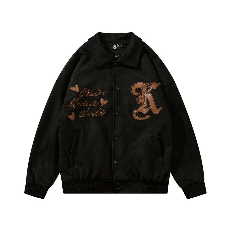 American Retro Letter Embroidered High Street Vibe Jacket