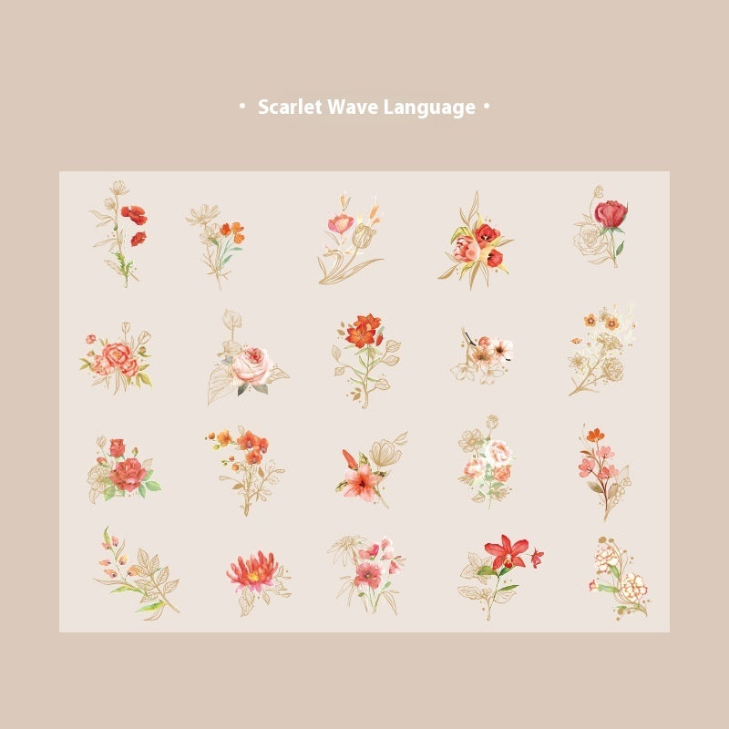 Plant Flowers Journal Decorative Source Material 40 Pieces