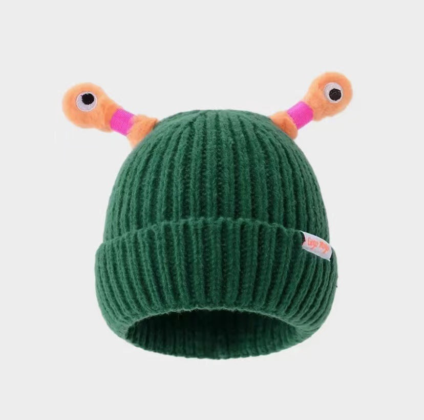 Cute Luminous Autumn And Winter Warm Ear Protection Wool Korean Cartoon Fashion All-matching Knitted Hat