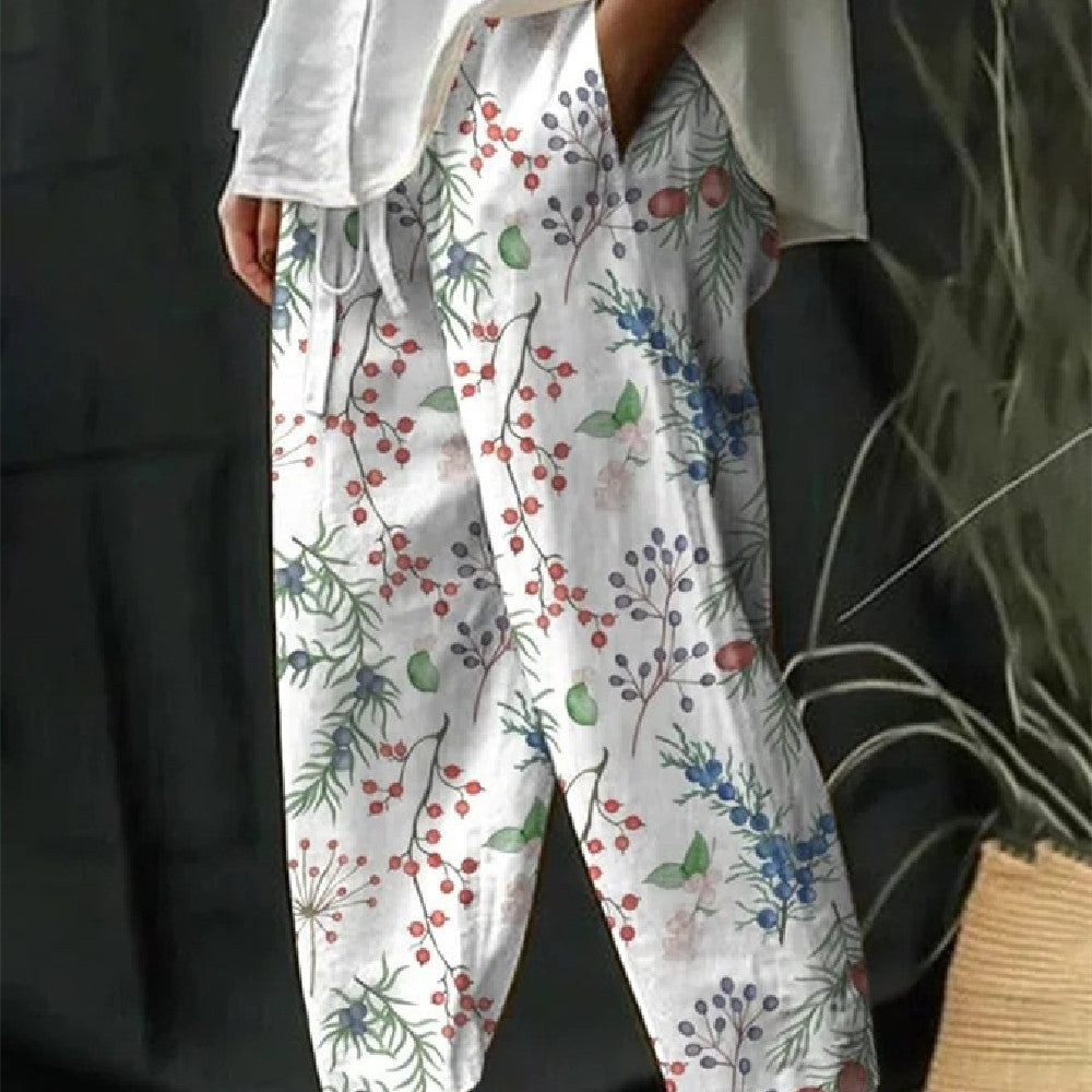 Lady Temperament Leisure 3D Digital Printed Pants