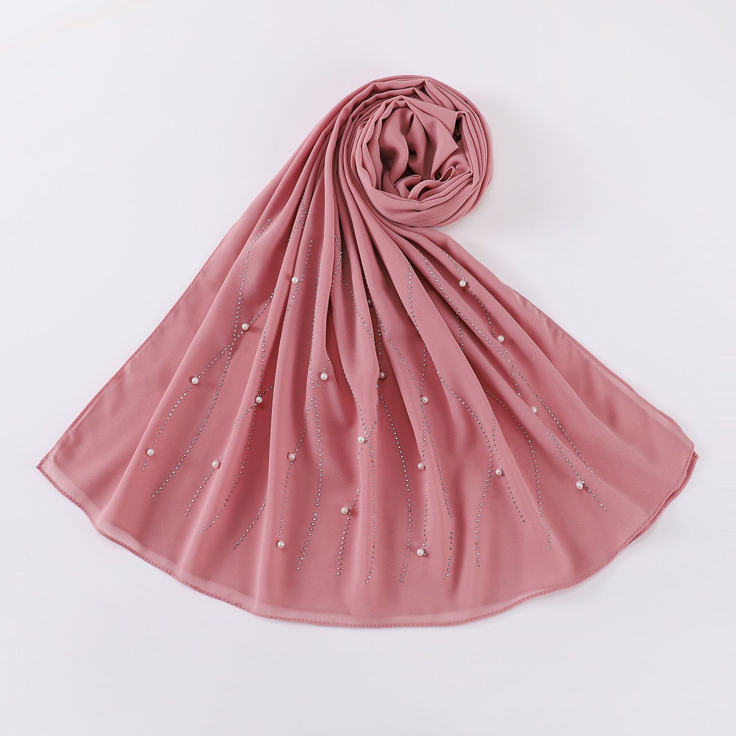 Women's Mesh Rhinestone Headscarf Shawl