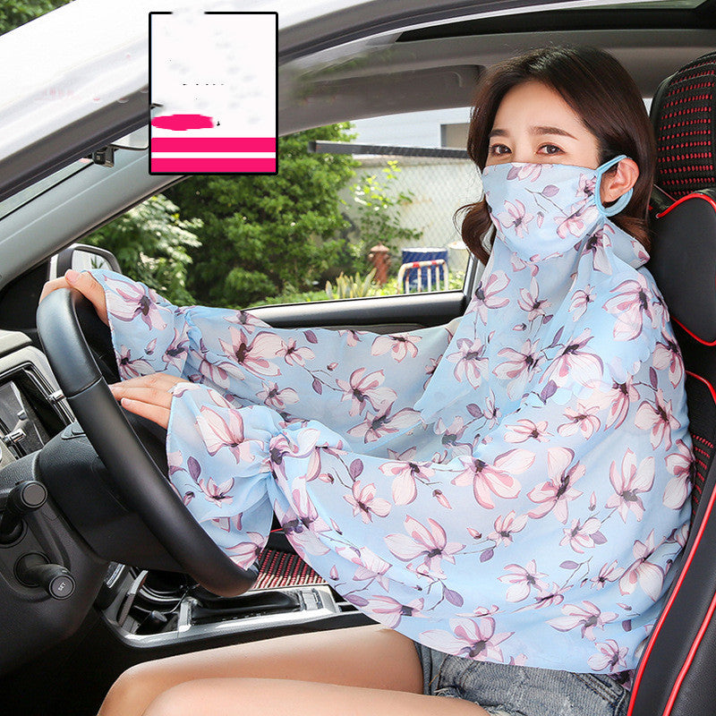 Sunscreen Gloves Female Summer Driving And Riding Thin And Long