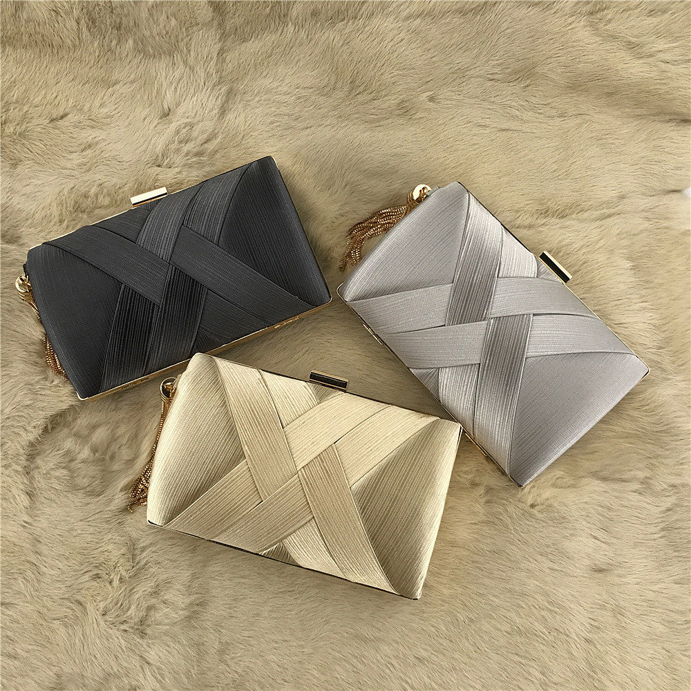 Aftenselskab Satin Mode Kvast Clutch
