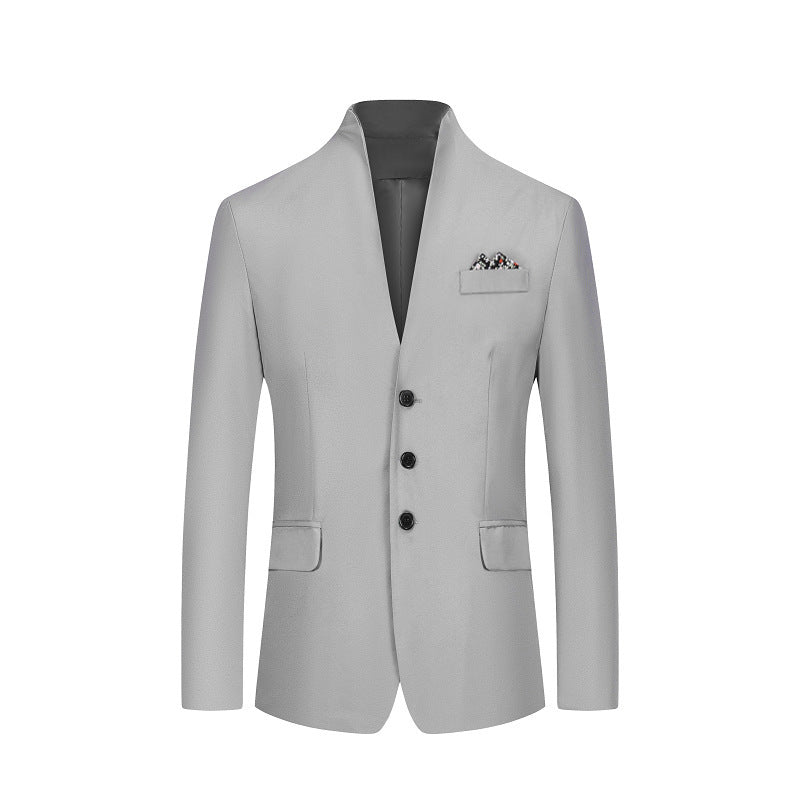 Men's Solid Color Three-button Suit