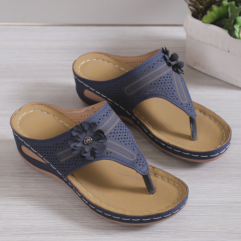 Women's Clip Toe Wedge Platform Slippers