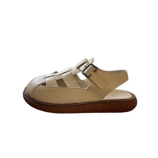 Thick-soled All-match Baotou Hollow Big Toe Hole Shoes