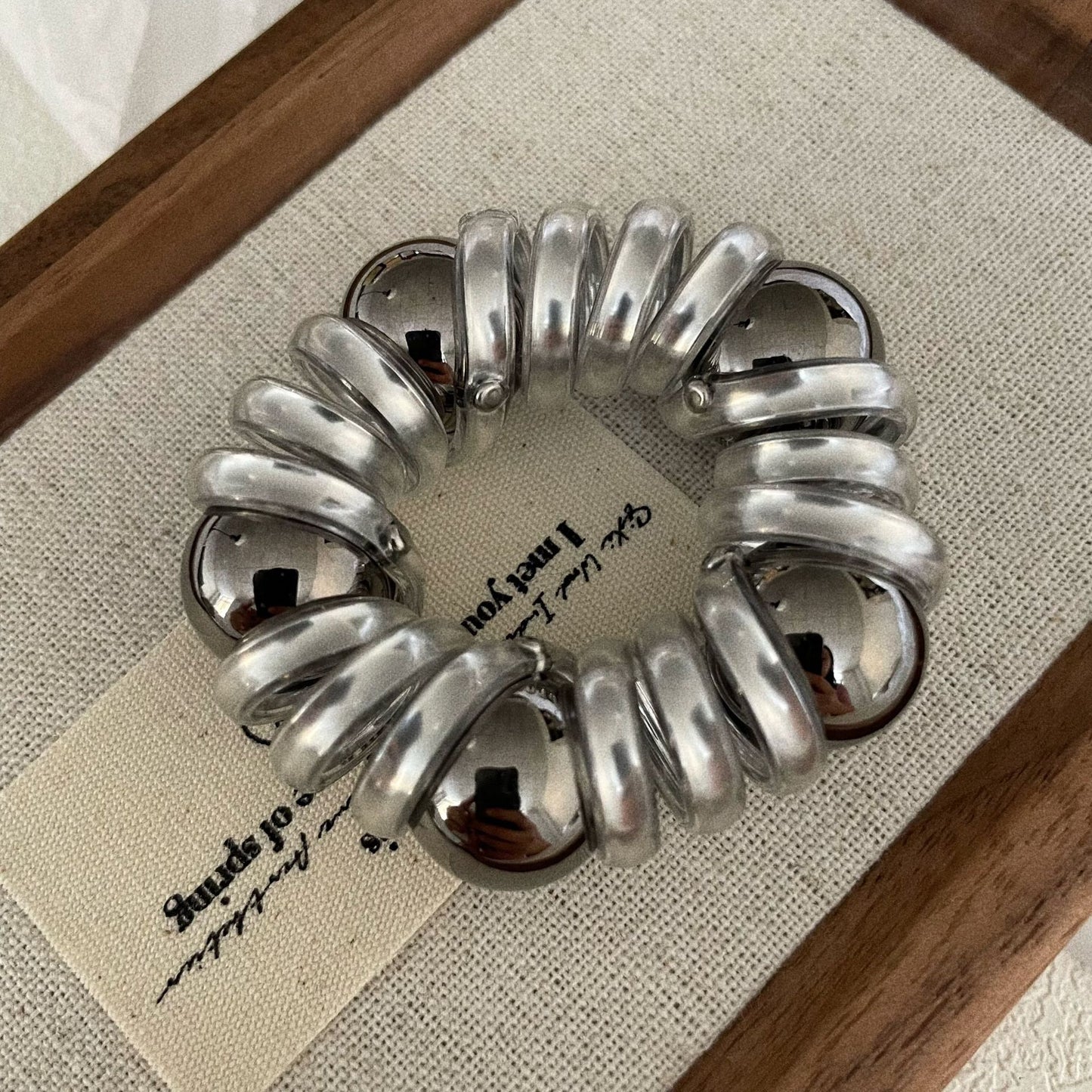 Simple Pearl Phone Line Hair Ring