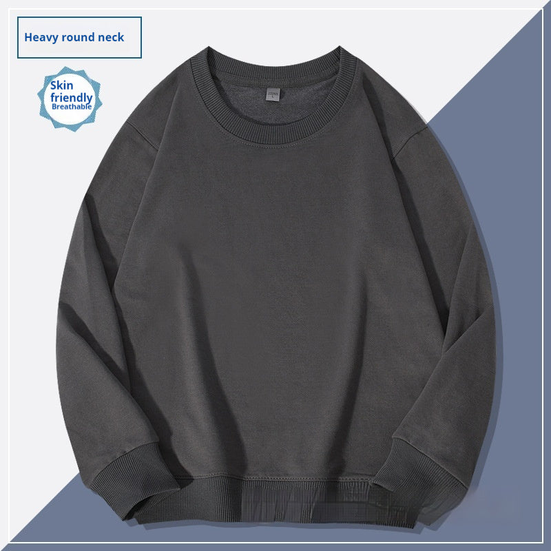 Herre Hættetrøje med Rund Hals Ensfarvet Par T-shirt
