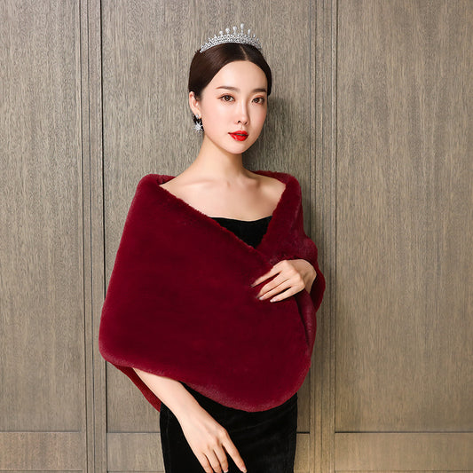 One Word Autumn And Winter Fox Bridal Wedding Fur Wedding Shawl